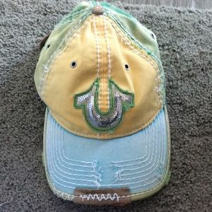 Distressed True Religion Baseball Hat